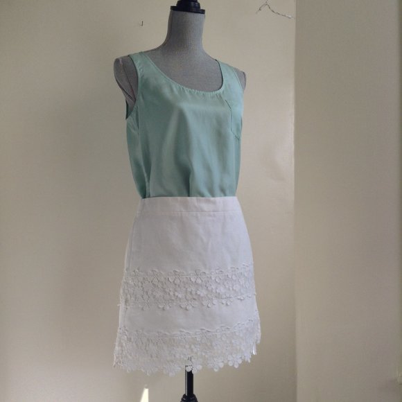 NWT J.Crew Women's 2 Light 100% Silk Pocket Sleeveless Tank Top 39370 Green - Picture 14 of 14